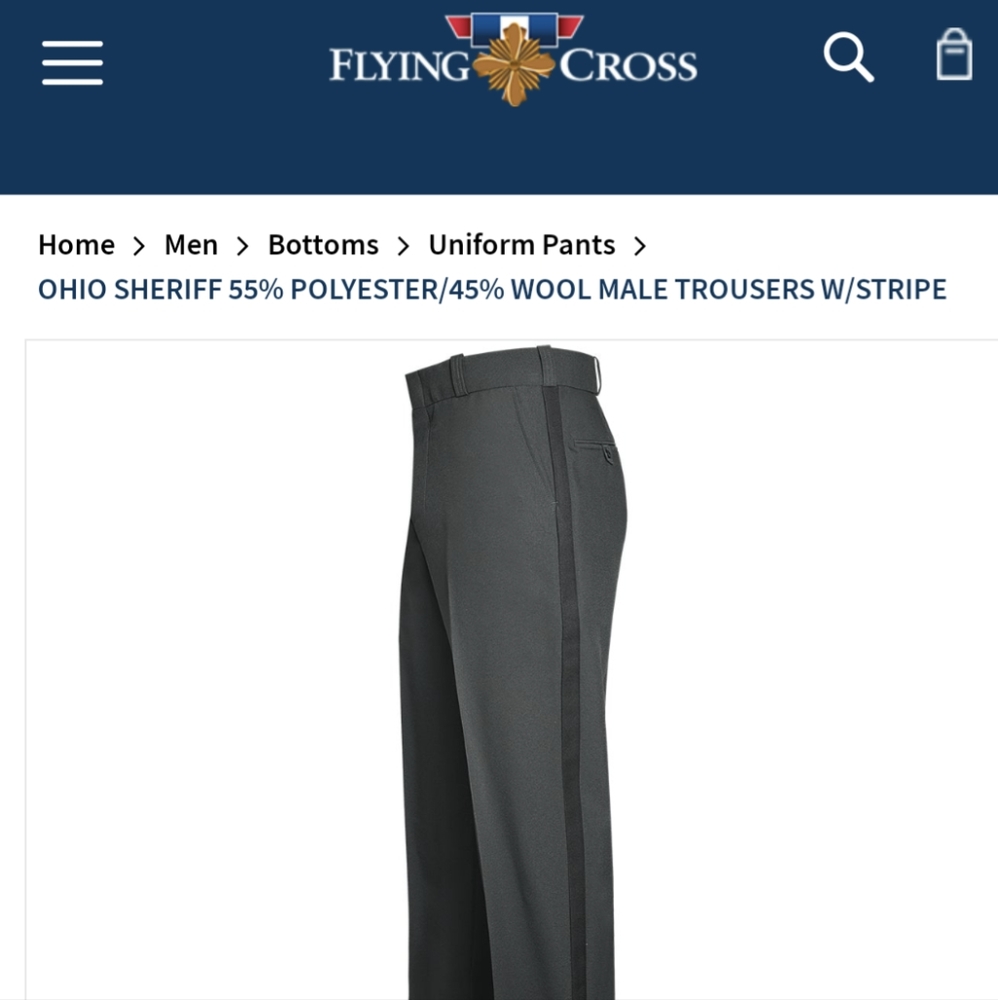 Flying Cross Dacron and Wool Ohio Sheriff Uniform Trousers